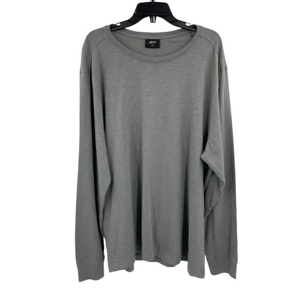 Jeff Gray Heathered 100% Pima Cotton Long Sleeve Shirt Size XXL NWOT - Picture 1 of 4